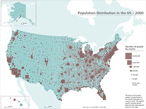 US Population Distribution Map